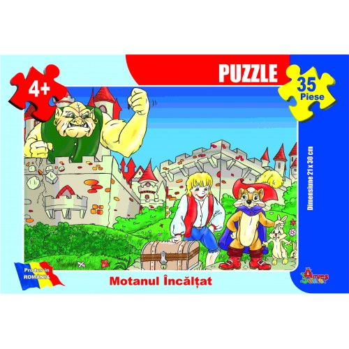 Puzzle - Motanul încălţat - 35 piese